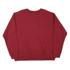 GILDAN Mens Maroon Sweatshirt Crew Neck XL Plain Cotton Blend Pullover