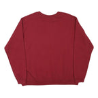 GILDAN Mens Maroon Sweatshirt Crew Neck XL Plain Cotton Blend Pullover