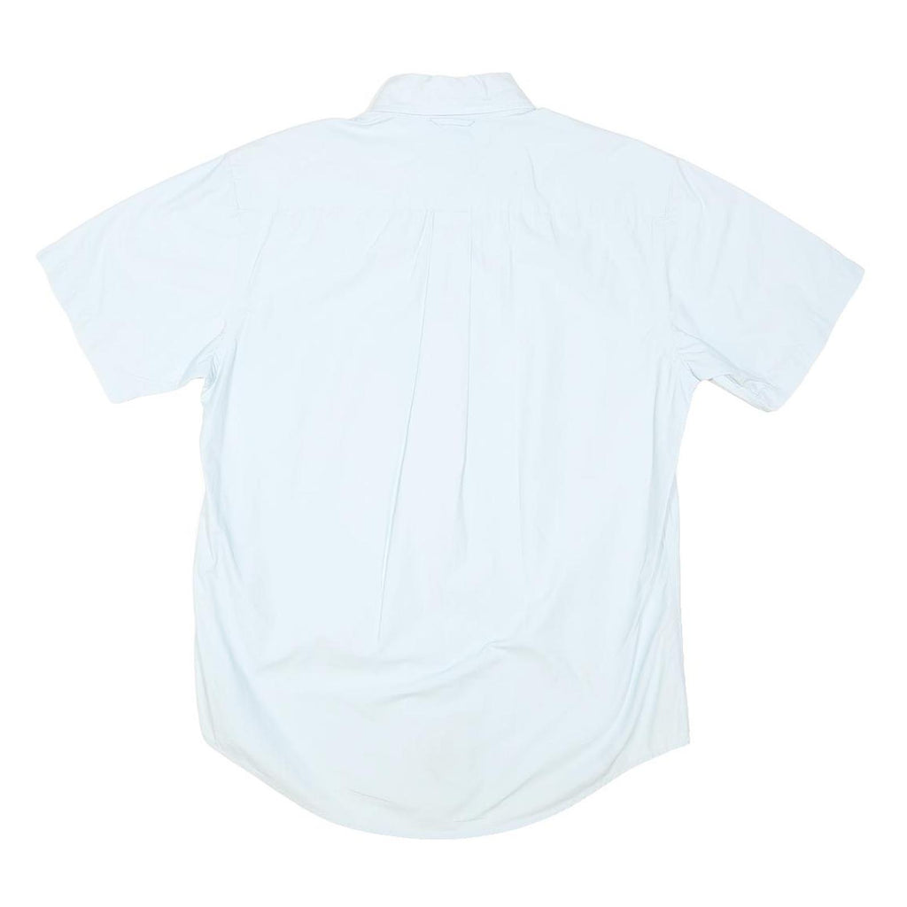 TOMMY HILFIGER Mens White S Short Sleeve Cotton Shirt Button Down Pocket