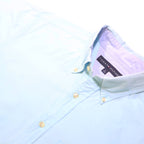 TOMMY HILFIGER Mens White S Short Sleeve Cotton Shirt Button Down Pocket