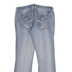 ARYIA Womens Jeans Blue Regular Flair Denim Light W32 L28 Stylish Casual Wear