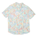 ALFRED DUNNER Womens Pastel Floral Print Shirt Short Sleeve Collared M