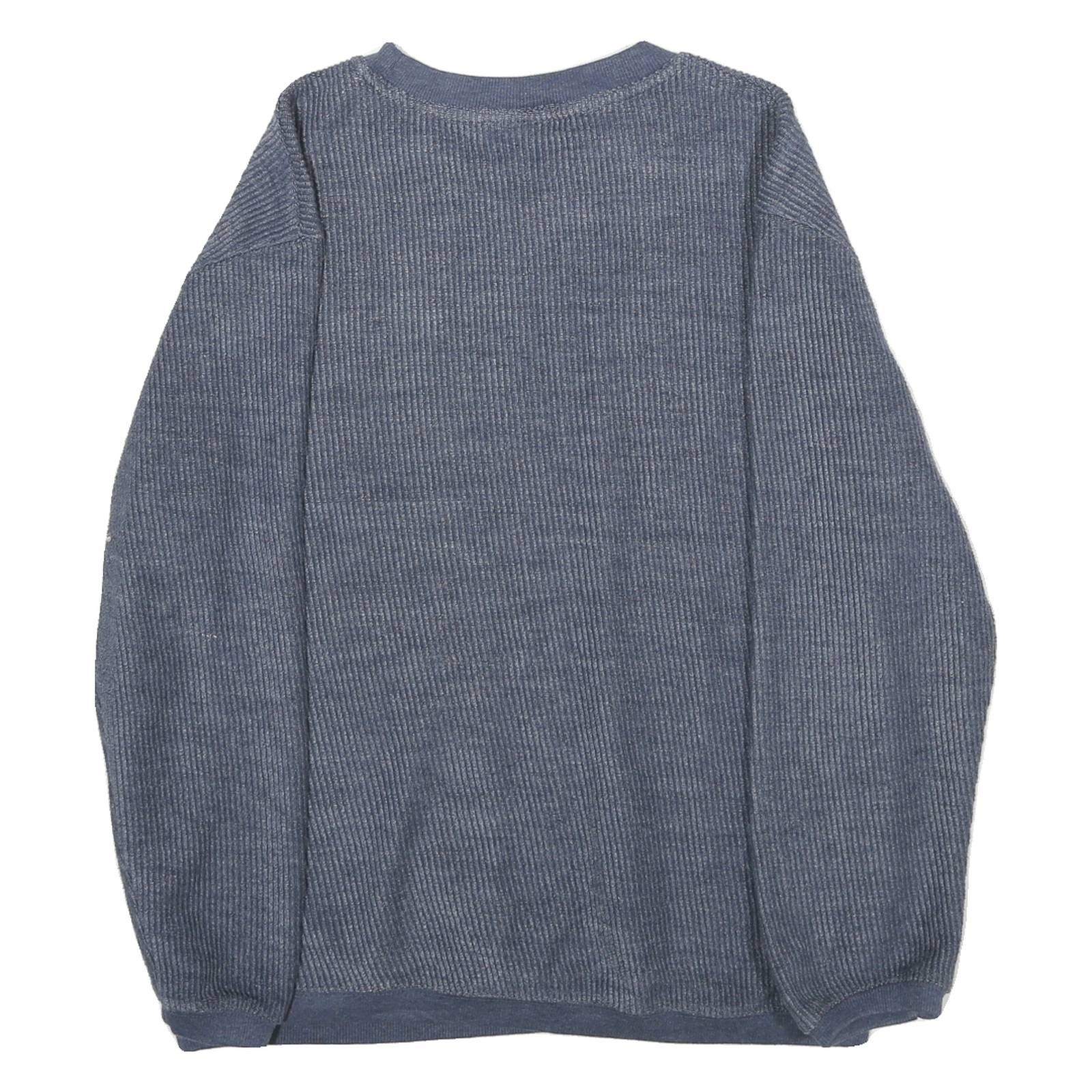 MV SPORT Mens Blue Auburn Crew Neck M Cotton Blend Sweatshirt Casual Wear