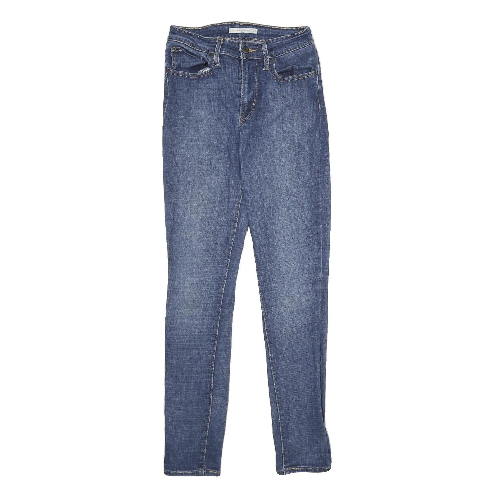 LEVI'S 721 High Rise Skinny Womens Jeans Blue Slim Denim Medium Wash W27 L30