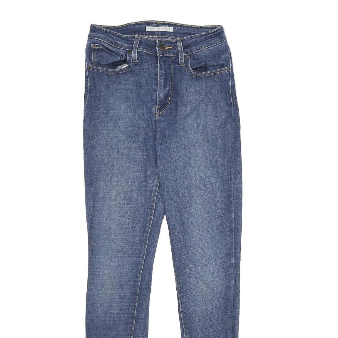 LEVI'S 721 High Rise Skinny Womens Jeans Blue Slim Denim Medium Wash W27 L30