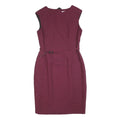 ROKSANDA ILINCIC Womens Maroon Fit & Flare Polyester Blend Textured Sleeveless
