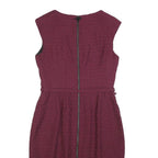 ROKSANDA ILINCIC Womens Maroon Fit & Flare Polyester Blend Textured Sleeveless