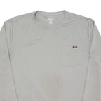 DICKIES Mens T-Shirt Grey Long Sleeve 2XL
