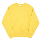 CHAMPION REVERSE WEAVE Mens Yellow Crew Neck M Cotton Blend Sweatshirt