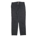 DICKIES Mens Black Relaxed Cargo Trousers W31 L31 Cotton Blend Zip Utility