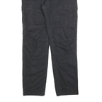 DICKIES Mens Black Relaxed Cargo Trousers W31 L31 Cotton Blend Zip Utility