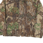 CABELAS Mens Brown Green Camouflage Polyester Blend Jacket XL Fleece Zip Outdoor