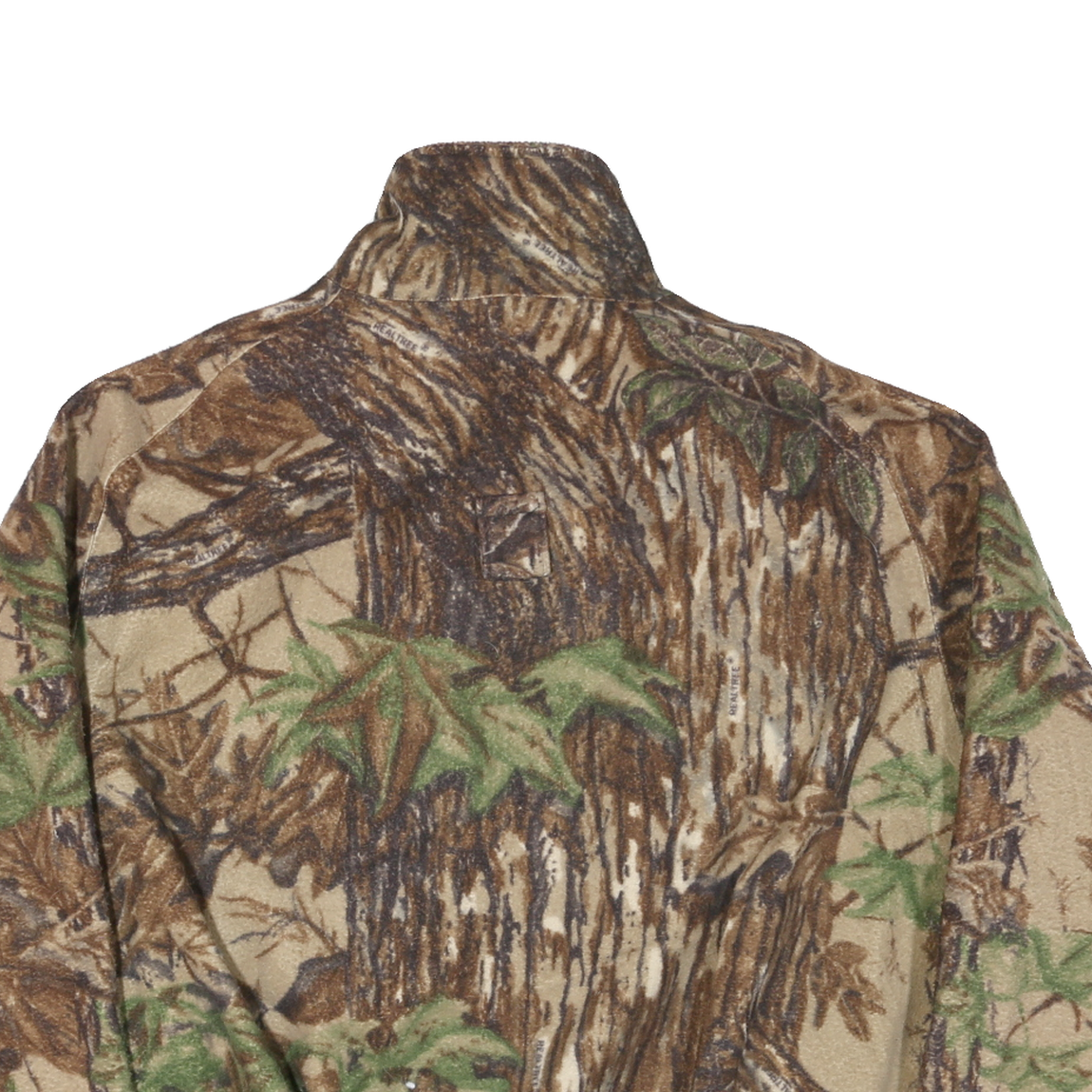 CABELAS Mens Brown Green Camouflage Polyester Blend Jacket XL Fleece Zip Outdoor
