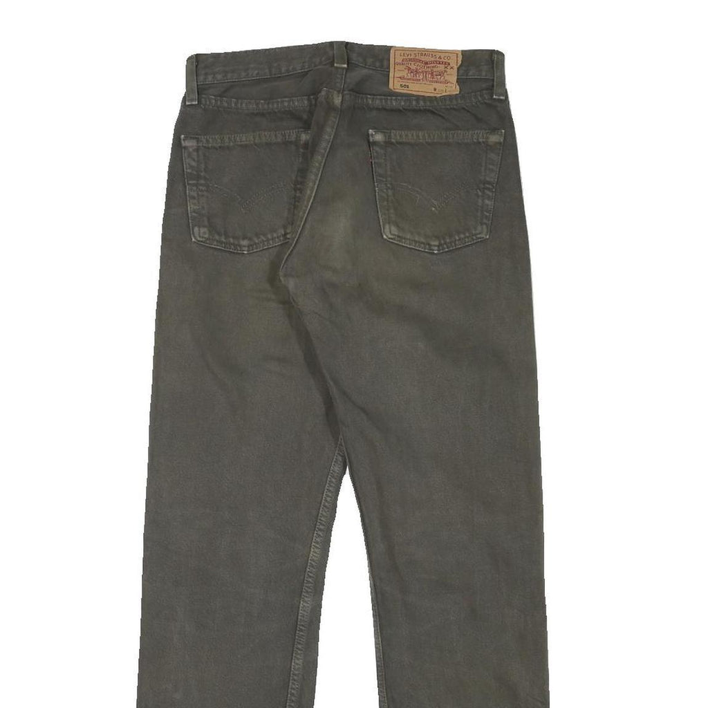 LEVI'S 501 Mens Jeans Grey Regular Straight Denim Medium W28 L31 Classic Button