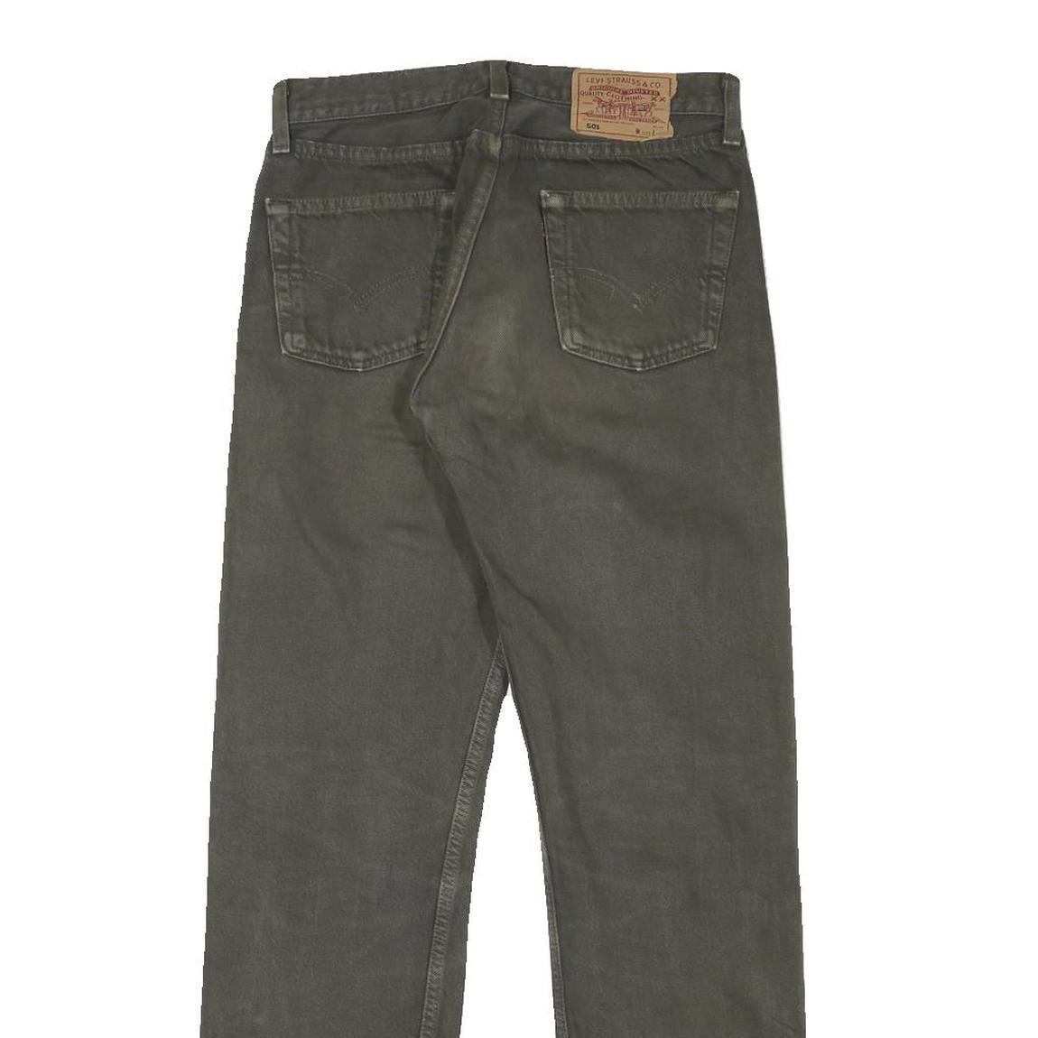 LEVI'S 501 Mens Jeans Grey Regular Straight Denim Medium W28 L31 Classic Button