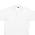 NIKE Mens White Short Sleeve Plain S Polo Shirt Polyester Blend Casual Sports