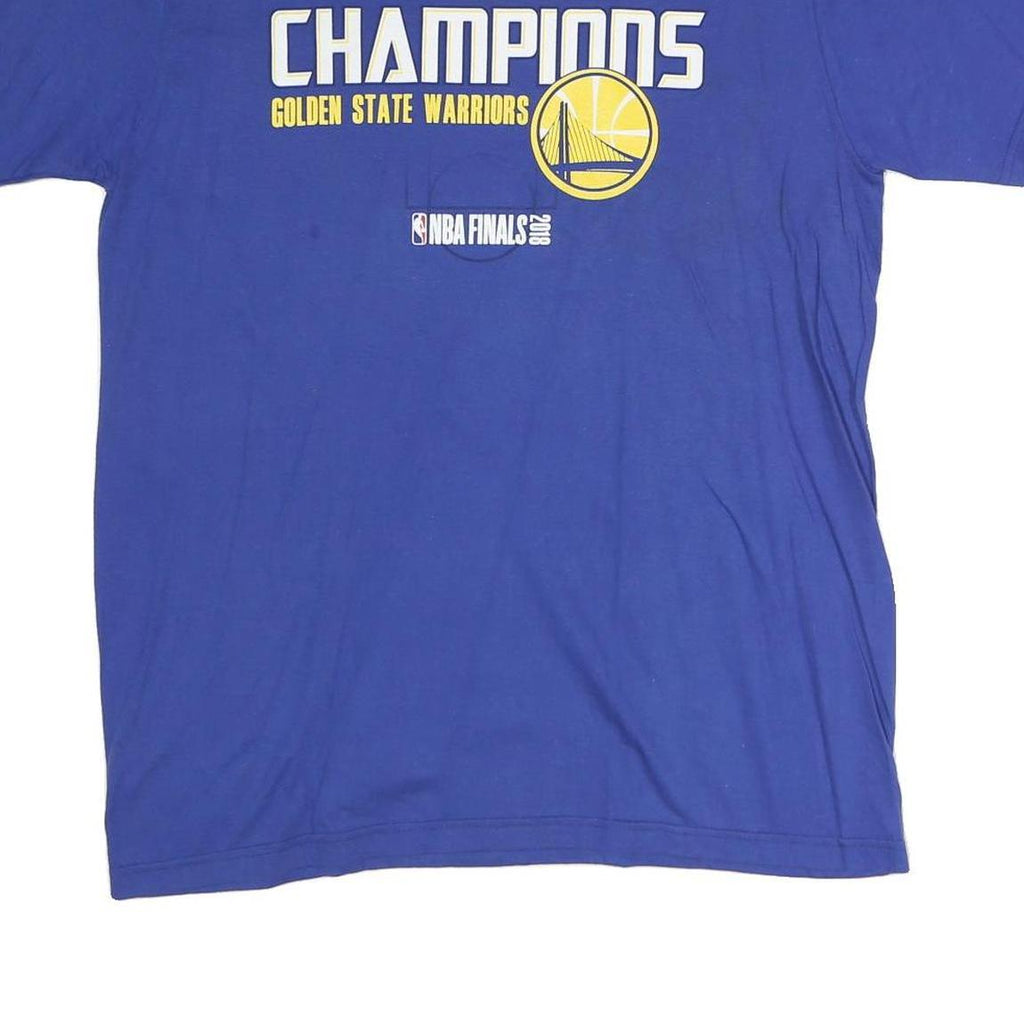 FANATICS Mens Blue 2018 NBA Finals Champions T-Shirt L Short Sleeve Crew Neck