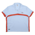 FILA Womens Blue & Red Polo Shirt L Performance Polyester Casual Short Sleeve