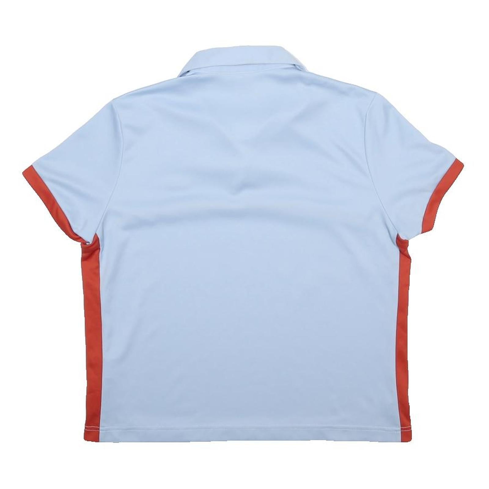 FILA Womens Blue & Red Polo Shirt L Performance Polyester Casual Short Sleeve