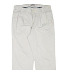 NAUTICA Mens Cotton Blend Beige Relaxed Straight Trousers W36 L30 Casual