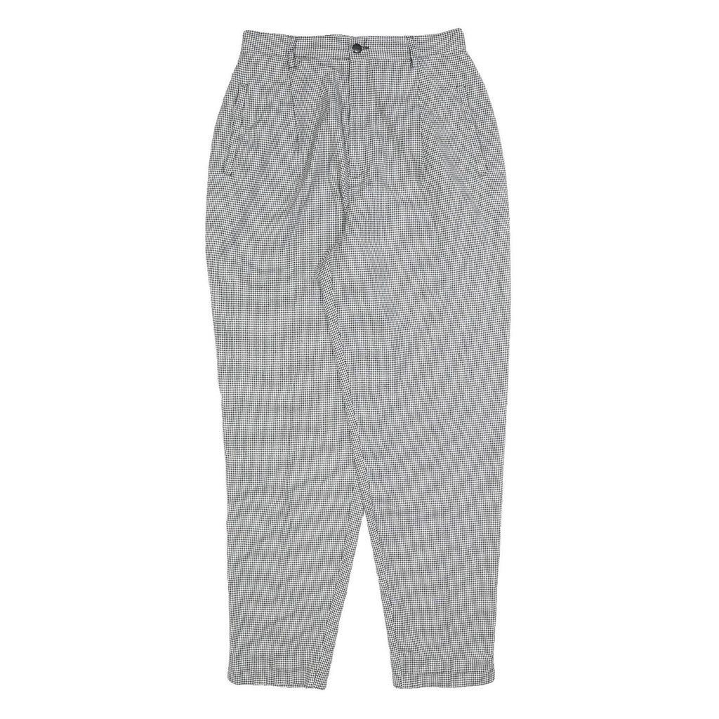 PAUL HARRIS Womens Regular Fit Black White Houndstooth Trousers W28 L28 Stylish