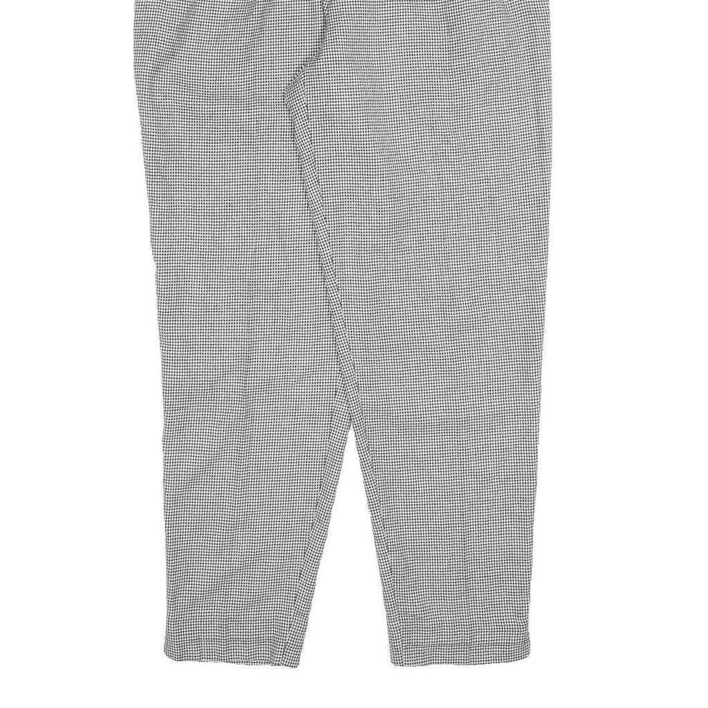 PAUL HARRIS Womens Regular Fit Black White Houndstooth Trousers W28 L28 Stylish