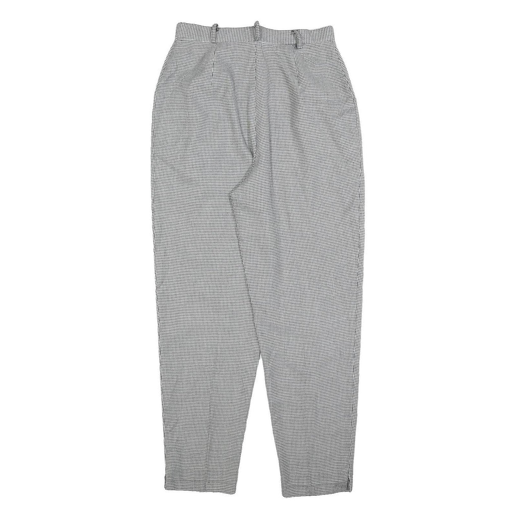 PAUL HARRIS Womens Regular Fit Black White Houndstooth Trousers W28 L28 Stylish
