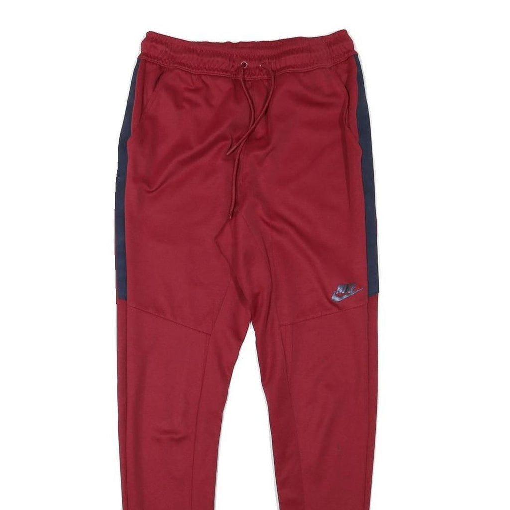 NIKE Mens Joggers Red & Navy Slim Tapered S W25 L29 Sportswear Casual