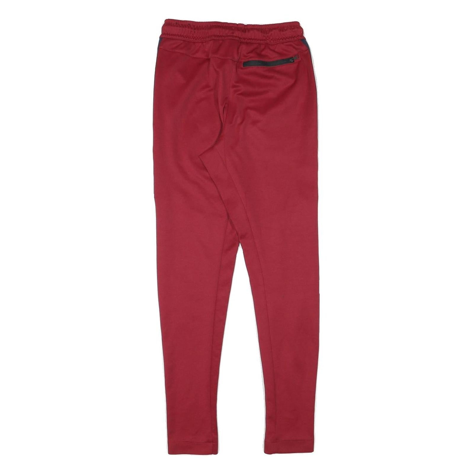 NIKE Mens Joggers Red & Navy Slim Tapered S W25 L29 Sportswear Casual