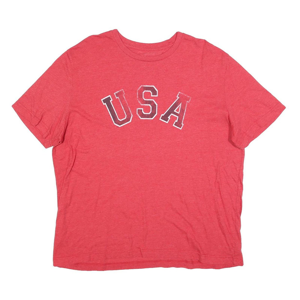 ST JOHNS BAY Womens Red USA Graphic T-Shirt XL Short Sleeve Crew Neck Cotton