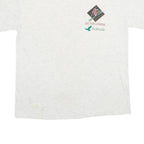 ONEITA Mens White Ski The Legend Graphic T-Shirt L Short Sleeve Crew Neck Casual