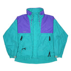 COLUMBIA Mens Teal & Purple Outdoor Jacket XL Nylon Plain Zip Waterproof