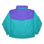 COLUMBIA Mens Teal & Purple Outdoor Jacket XL Nylon Plain Zip Waterproof