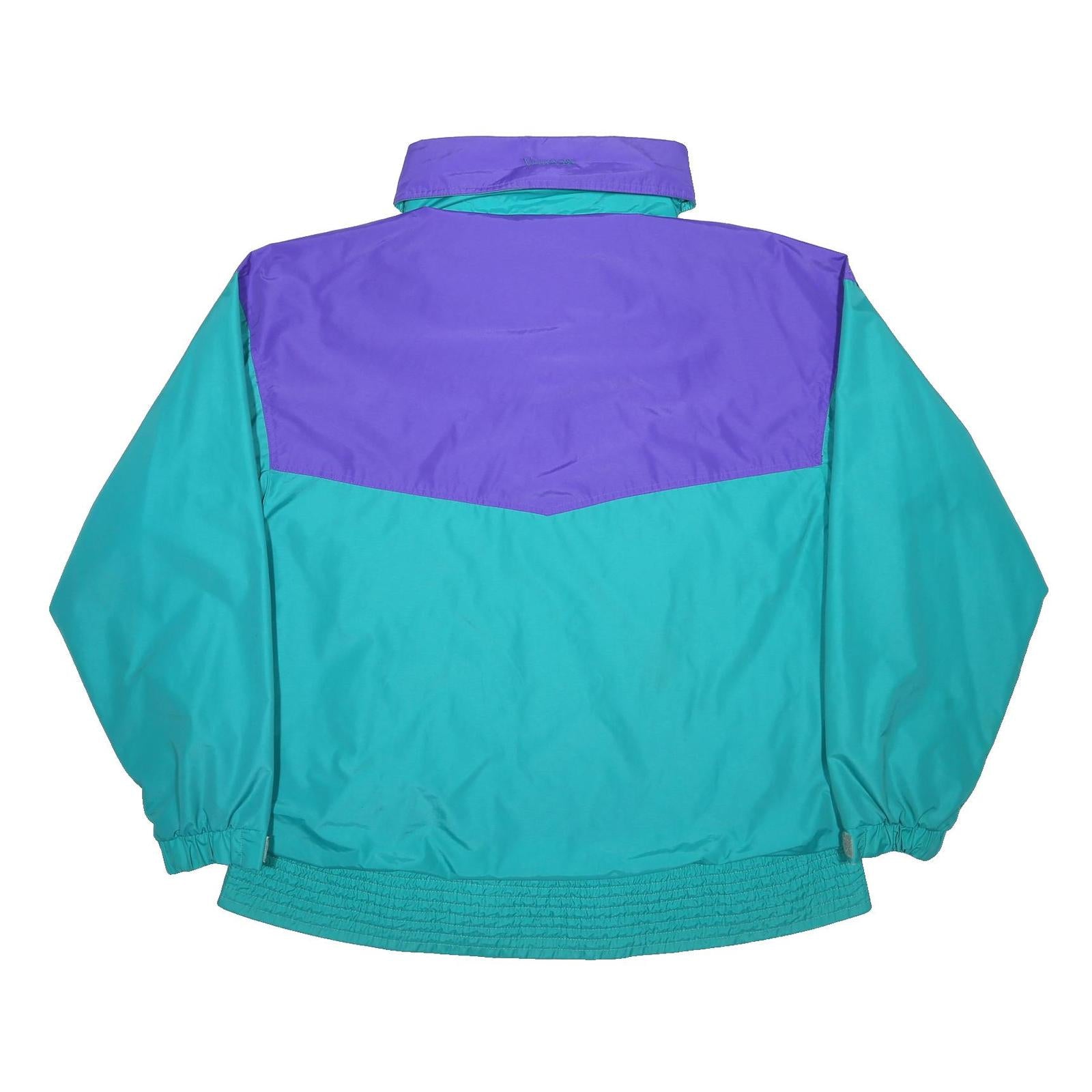 COLUMBIA Mens Teal & Purple Outdoor Jacket XL Nylon Plain Zip Waterproof