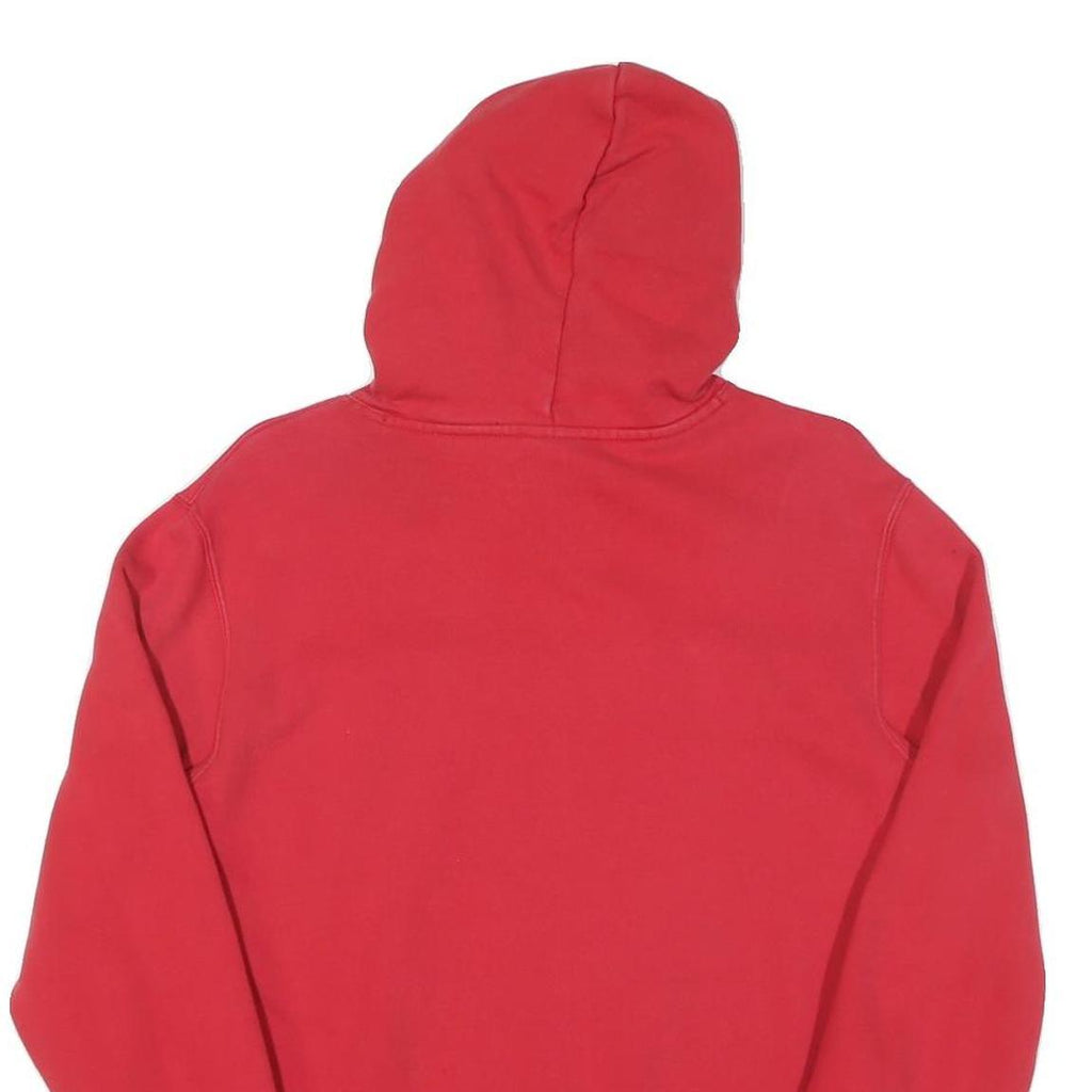 CHAMPION Womens Red Pullover Hoodie M Classic Logo Cotton Sweatshirt