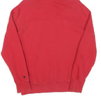 CHAMPION Womens Red Pullover Hoodie M Classic Logo Cotton Sweatshirt