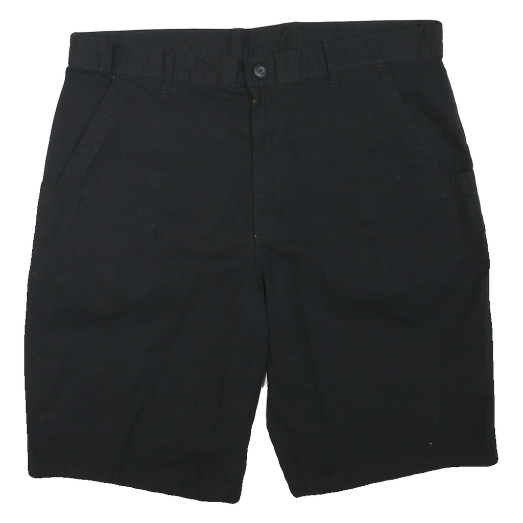 DICKIES Mens Black Casual Shorts L W38 Workwear Durable Polyester Blend