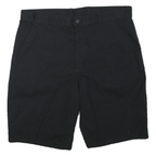 DICKIES Mens Black Casual Shorts L W38 Workwear Durable Polyester Blend