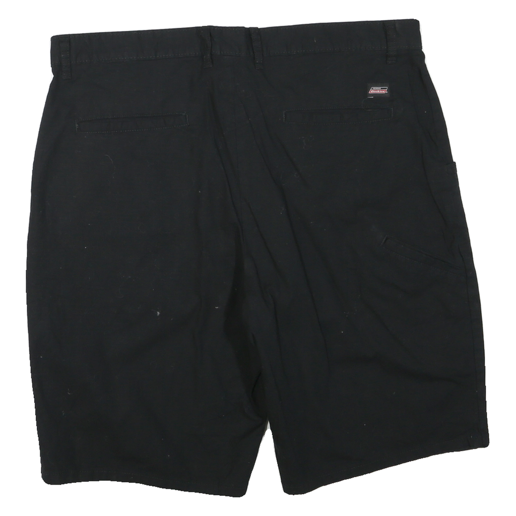 DICKIES Mens Black Casual Shorts L W38 Workwear Durable Polyester Blend