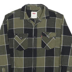 LEVI'S Mens Green & Black Check Cotton Shirt S Casual Long Sleeve Classic