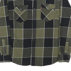 LEVI'S Mens Green & Black Check Cotton Shirt S Casual Long Sleeve Classic