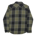 LEVI'S Mens Green & Black Check Cotton Shirt S Casual Long Sleeve Classic
