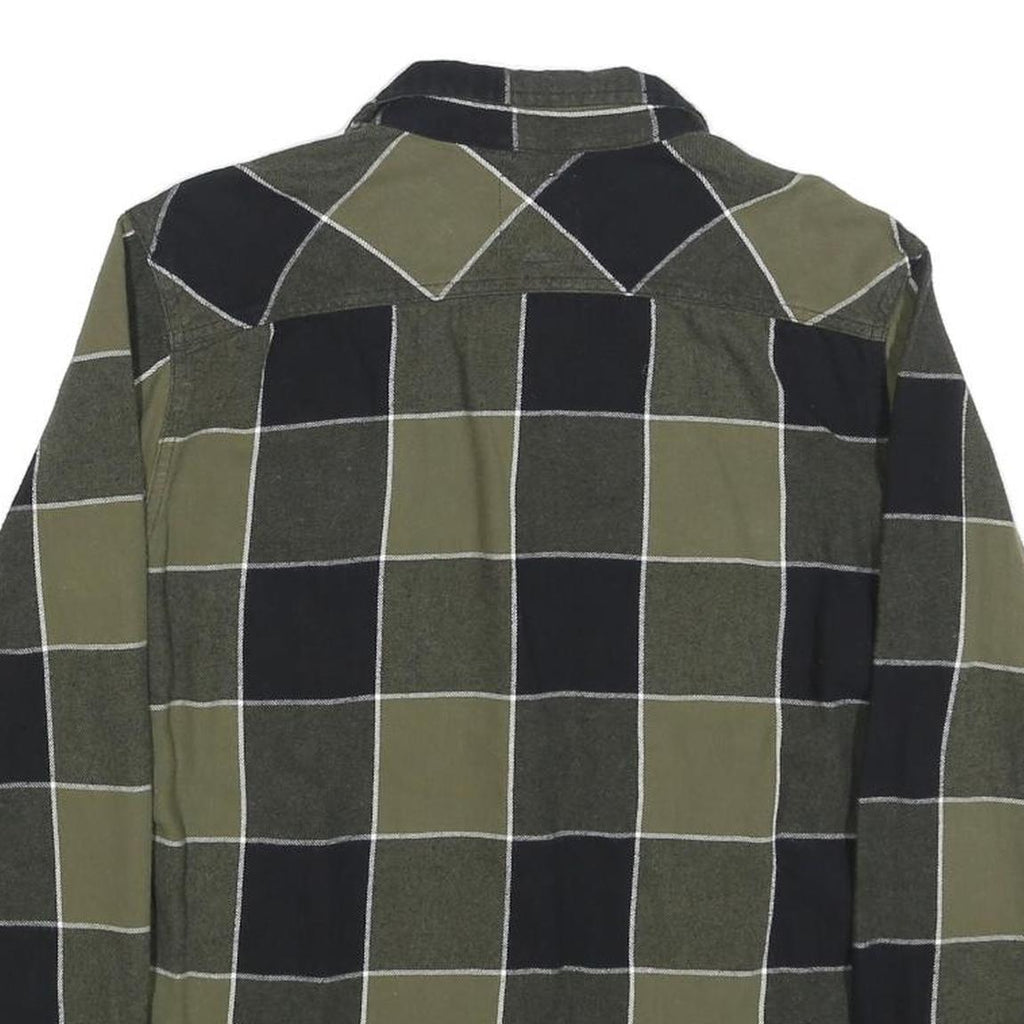 LEVI'S Mens Green & Black Check Cotton Shirt S Casual Long Sleeve Classic