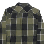 LEVI'S Mens Green & Black Check Cotton Shirt S Casual Long Sleeve Classic