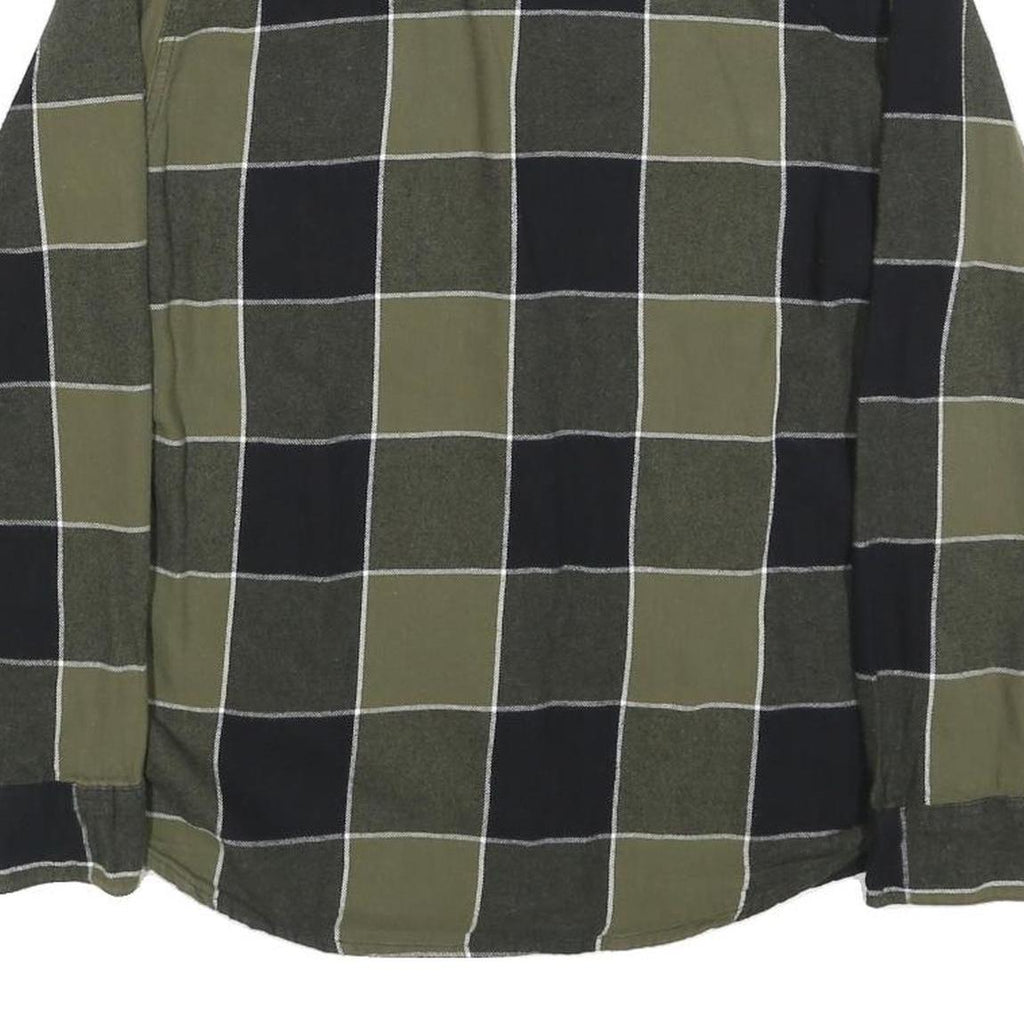 LEVI'S Mens Green & Black Check Cotton Shirt S Casual Long Sleeve Classic