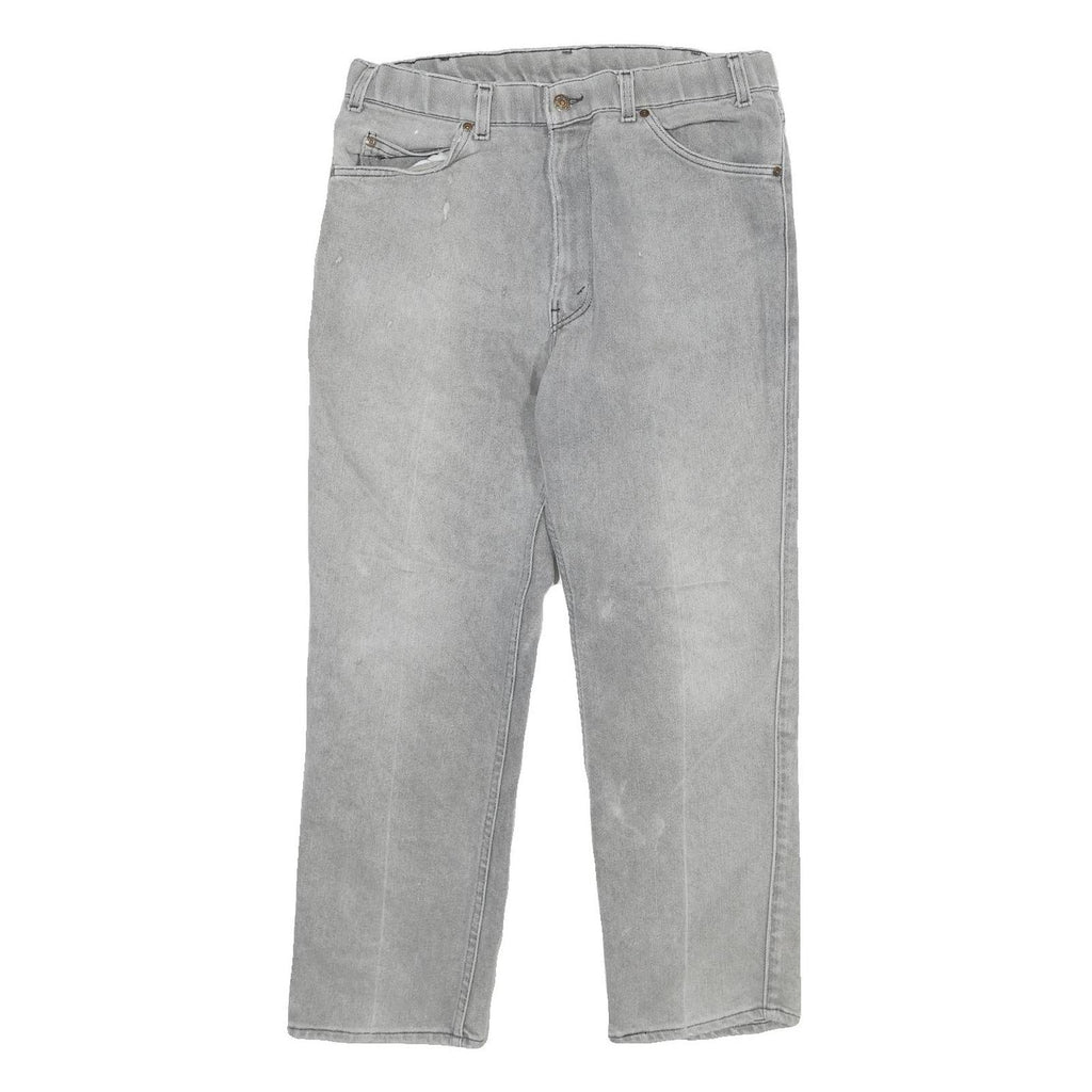 LEVI'S Mens Jeans Grey Slim Straight Denim Medium W36 L30 Classic Style