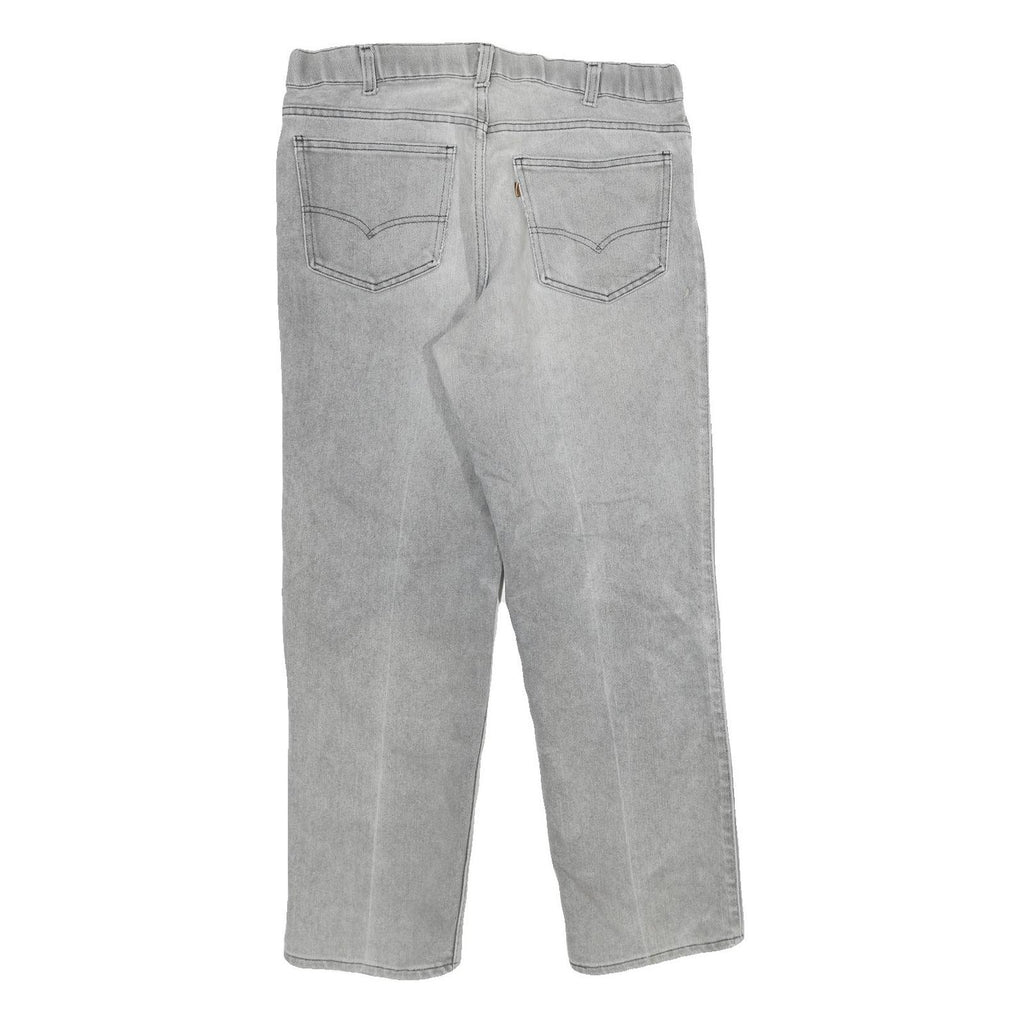 LEVI'S Mens Jeans Grey Slim Straight Denim Medium W36 L30 Classic Style