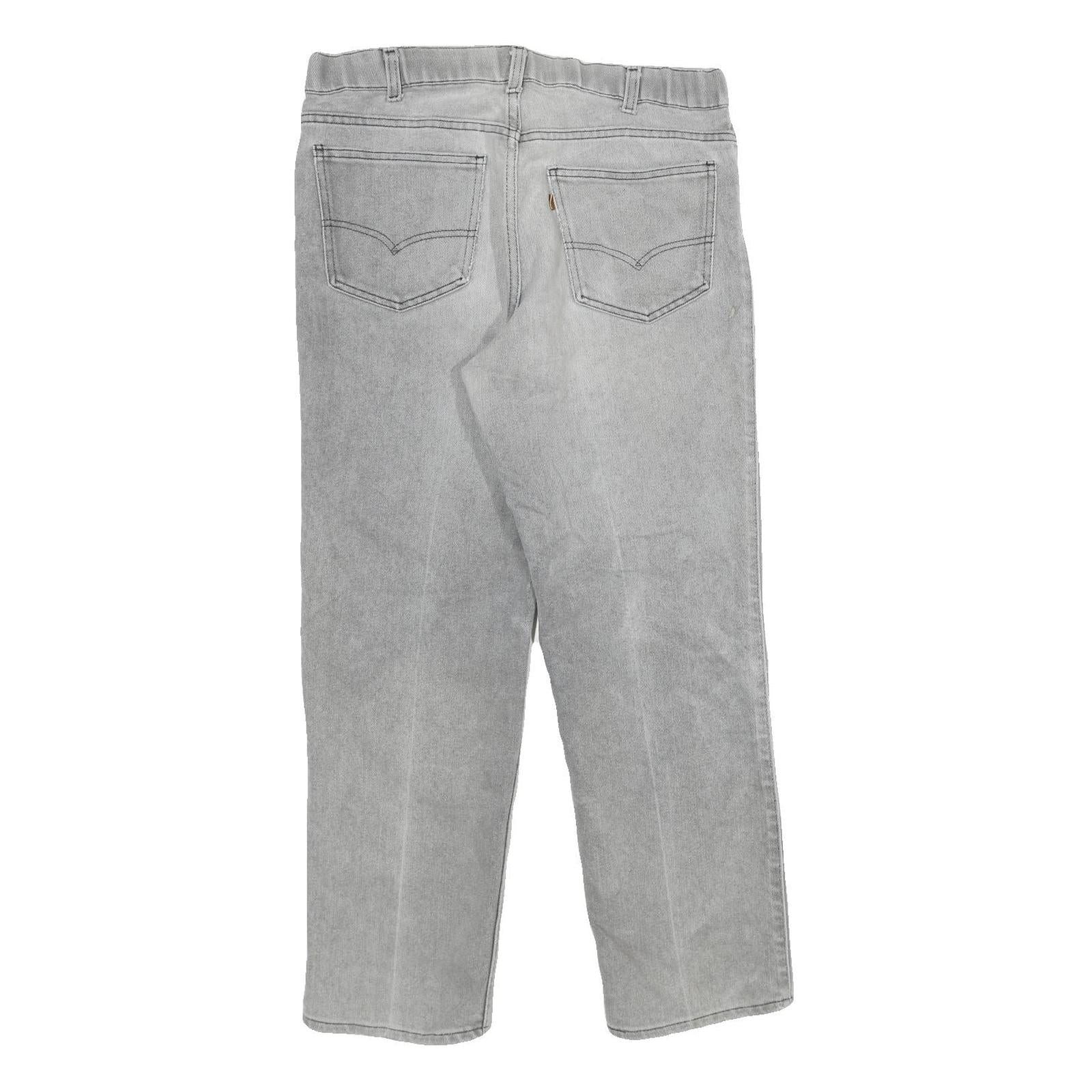 LEVI'S Mens Jeans Grey Slim Straight Denim Medium W36 L30 Classic Style