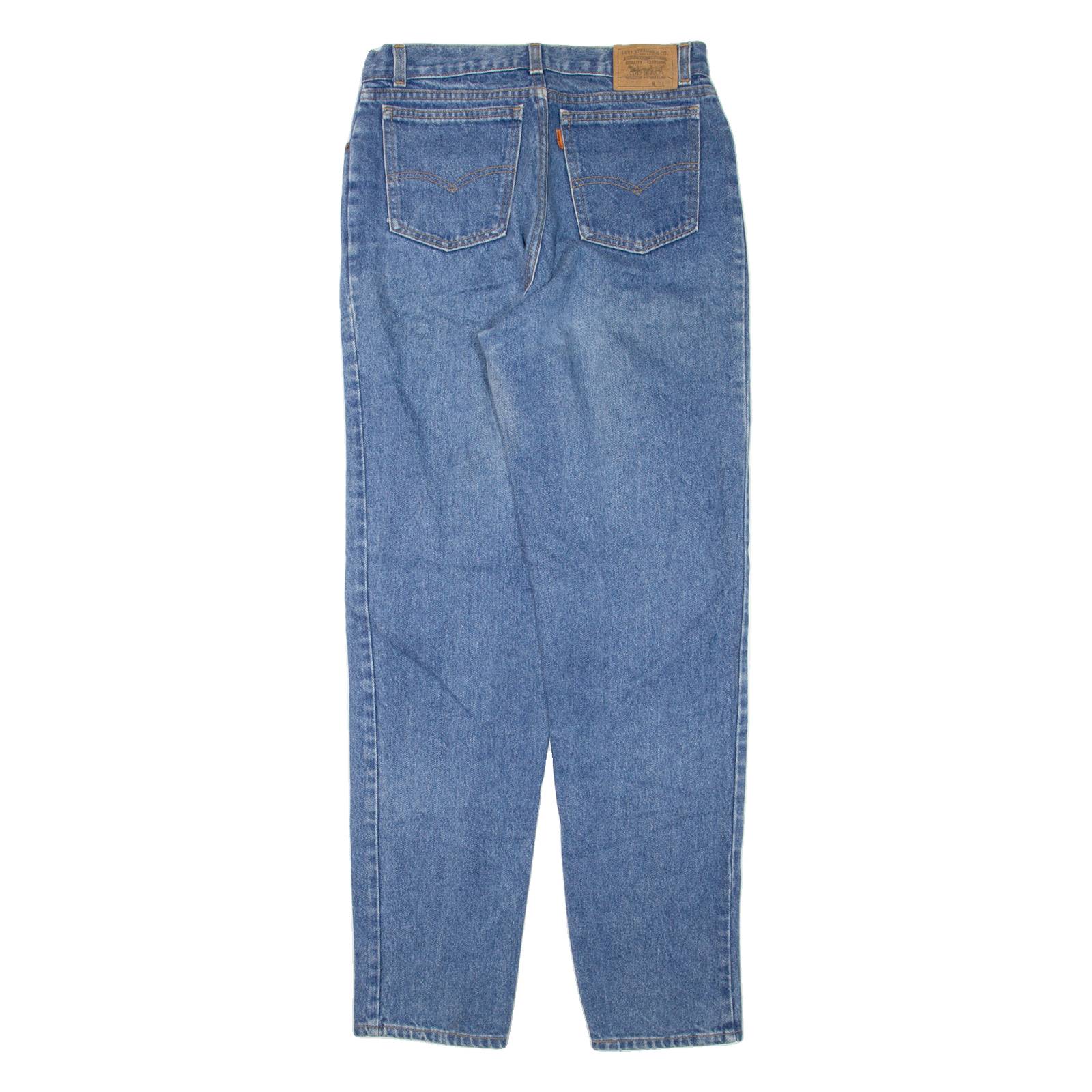 LEVI'S 416 02 Orange Tab Womens Jeans Blue Regular Mom 90s W28 L34
