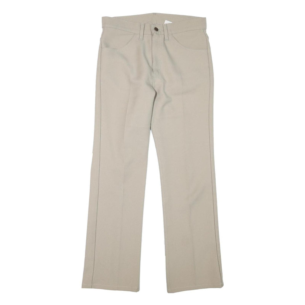 LEVI'S Mens Beige Regular Straight Trousers W30 L29 Classic Zip Polyester